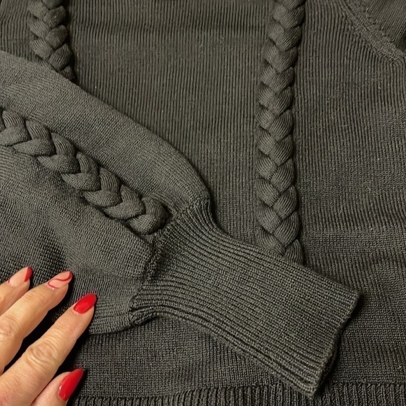 Euc Joie cable sweater, Black size XS - Picture 5 of 6